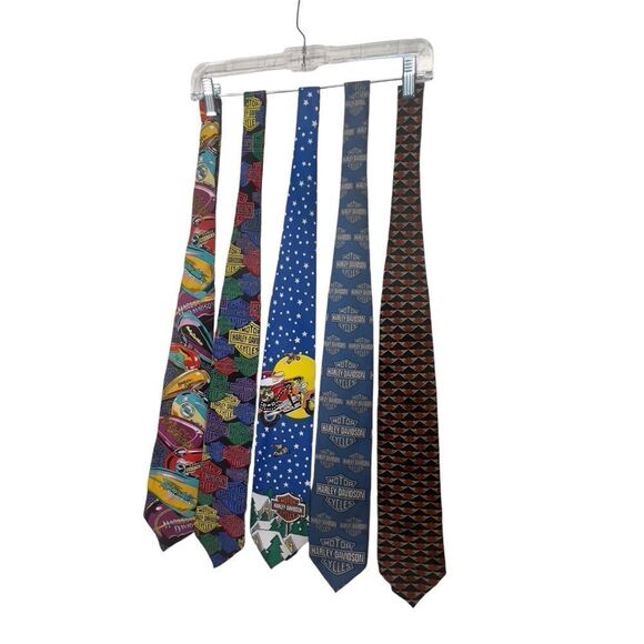 LOT of 5! Harley Davidson Ties ice for each season! Harley Davidson Christmas - Picture 5 of 16